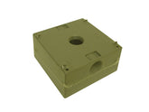 Teddico/Bwf TGB-75V Outlet Box, 2-Gang, 3-Knockout, 3-3/4 in, Metal, Gray, Powder-Coated